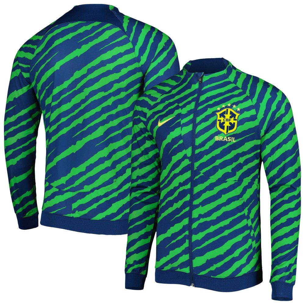Brazil National Team 2022 Academy Pro Anthem Performance Raglan Full-Zip Jacket