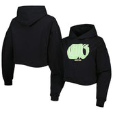 Black Boston Celtics Lusso Women's Layla World Tour Cropped Pullover Hoodie | NBA