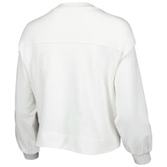 White Los Angeles Lakers Lusso Women's Lola Ball and Chain Pullover Sweatshirt | NBA