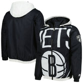Black Brooklyn Nets Starter The Triple Double Full-Zip Hoodie Jacket | NBA