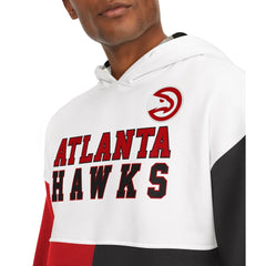 White/Red Atlanta Hawks Tommy Jeans Andrew Split Pullover Hoodie | NBA