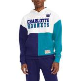 White/Purple Charlotte Hornets Tommy Jeans Andrew Split Pullover Hoodie | NBA