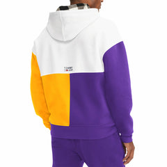 White/Purple Los Angeles Lakers Tommy Jeans Andrew Split Pullover Hoodie | NBA