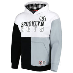 White/Black Brooklyn Nets Tommy Jeans Andrew Split Pullover Hoodie | NBA