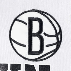 White/Black Brooklyn Nets Tommy Jeans Andrew Split Pullover Hoodie | NBA