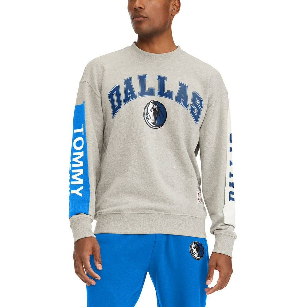 Gray Dallas Mavericks Tommy Jeans James Patch Pullover Sweatshirt sale | NBA