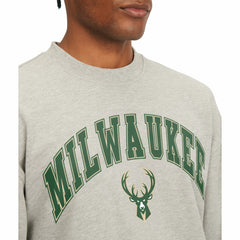 Gray Milwaukee Bucks Tommy Jeans James Patch Pullover Sweatshirt | NBA