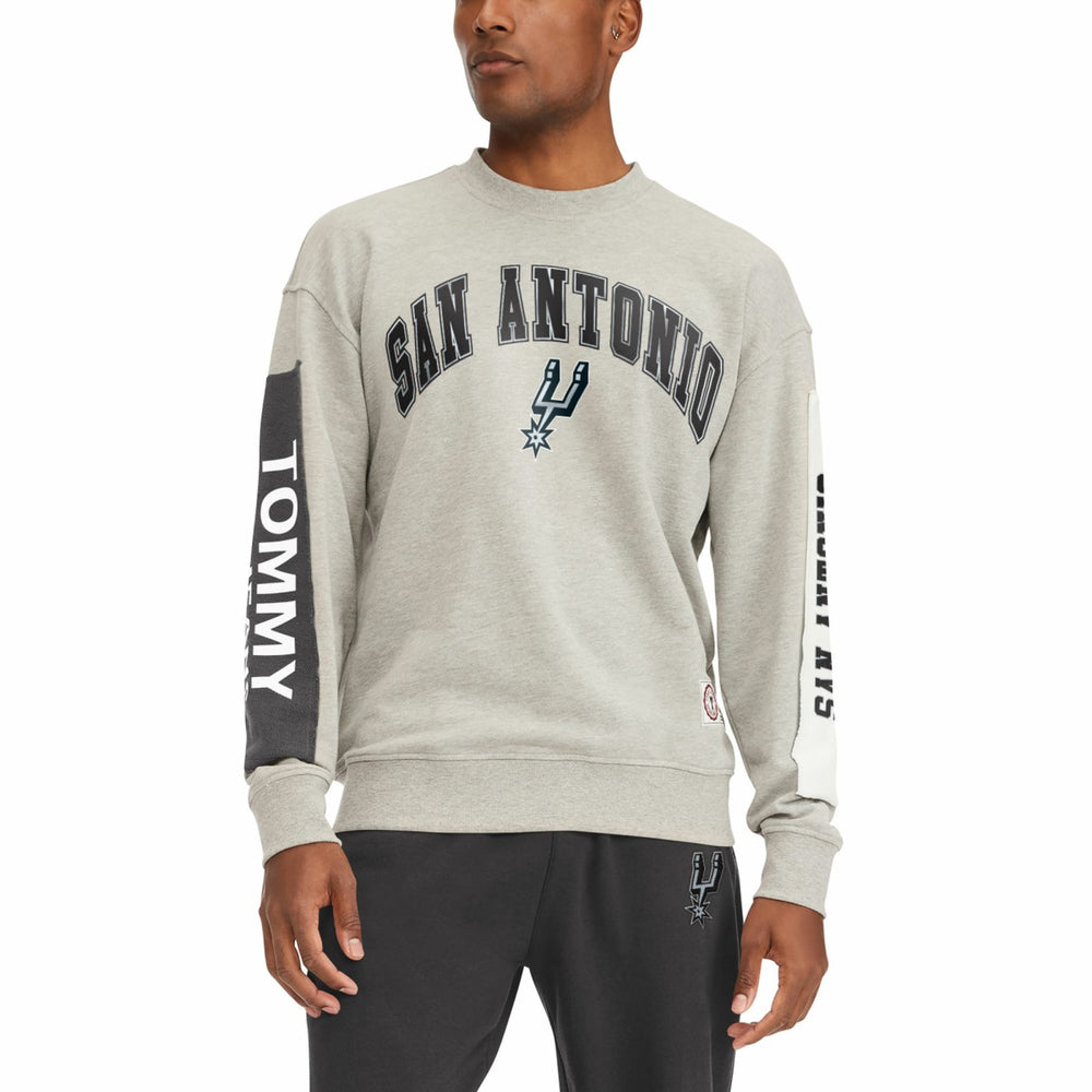 Gray San Antonio Spurs Tommy Jeans James Patch Pullover Sweatshirt | NBA