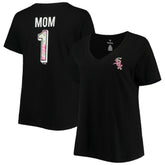 Chicago White Sox Women's Plus Size #1 Mom 2-Hit V-Neck T-Shirt - MLB T-shirts