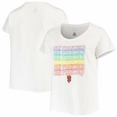 San Francisco Giants Women's Plus Size Pride Scoop Neck T-Shirt - MLB T-shirts