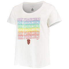 San Francisco Giants Women's Plus Size Pride Scoop Neck T-Shirt - MLB T-shirts