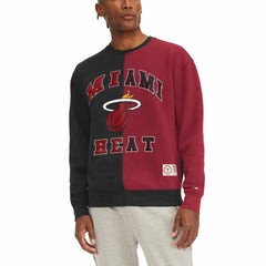 Black/Red Miami Heat Tommy Jeans Keith Split Pullover Sweatshirt | NBA