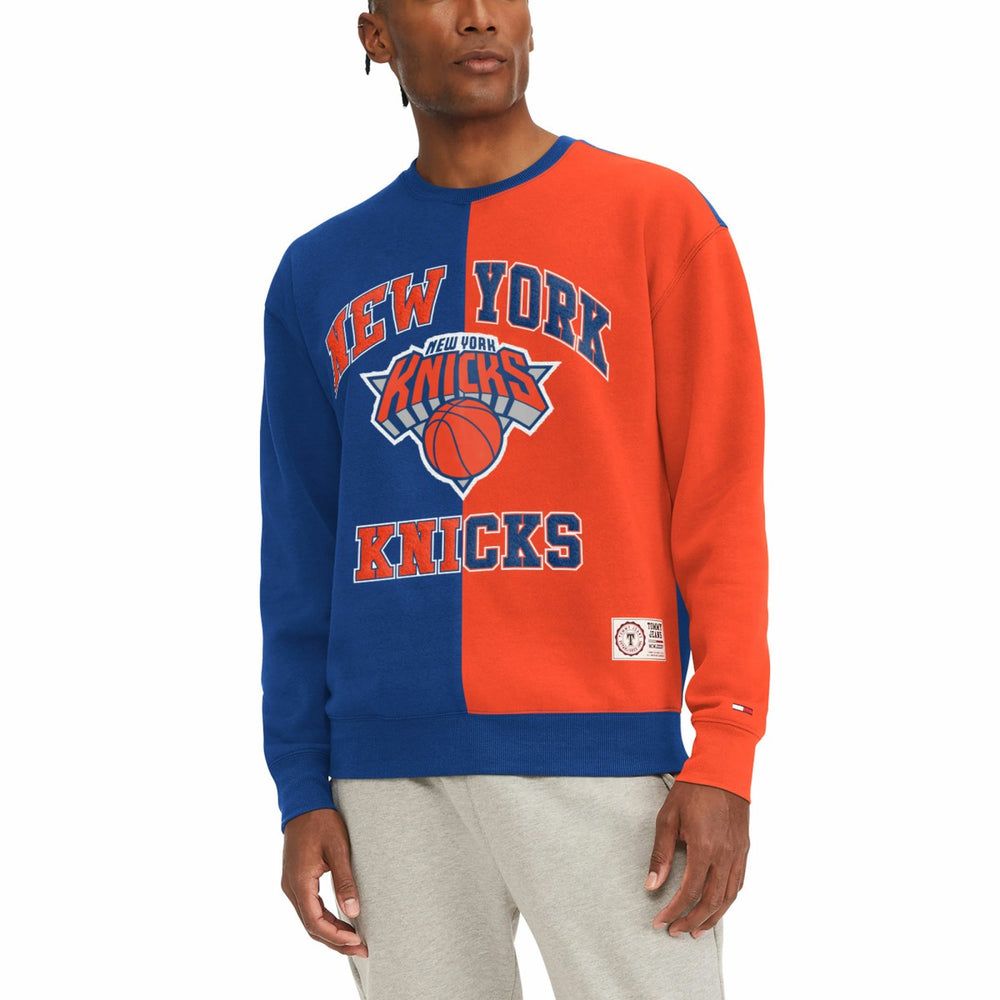 Royal/Orange New York Knicks Tommy Jeans Keith Split Pullover Sweatshirt | NBA