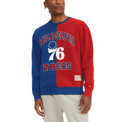 Red/Royal Philadelphia 76ers Tommy Jeans Keith Split Pullover Sweatshirt | NBA