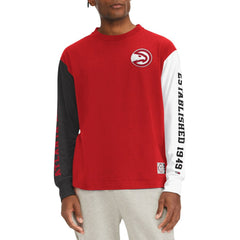 Red Atlanta Hawks Tommy Jeans Richie Color Block Long Sleeve T-Shirt | NBA