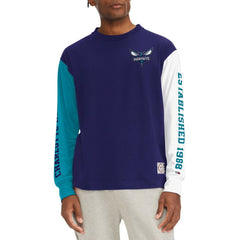 Purple Charlotte Hornets Tommy Jeans Richie Color Block Long Sleeve T-Shirt | NBA