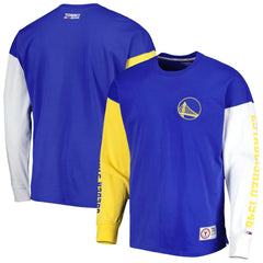 Royal Golden State Warriors Tommy Jeans Richie Color Block Long Sleeve T-Shirt sale | NBA