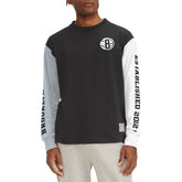 Black Brooklyn Nets Tommy Jeans Richie Color Block Long Sleeve T-Shirt | NBA