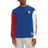 Royal Philadelphia 76ers Tommy Jeans Richie Color Block Long Sleeve T-Shirt | NBA