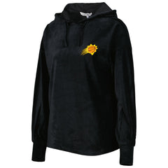 Black Phoenix Suns Touch Women's End Line Velour Pullover Hoodie | NBA