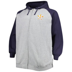 Houston Astros Big & Tall Raglan Full-Zip Hoodie - MLB Hoodies