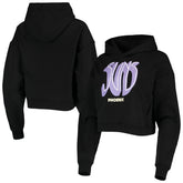 Black Phoenix Suns Lusso Women's Layla World Tour Cropped Pullover Hoodie | NBA