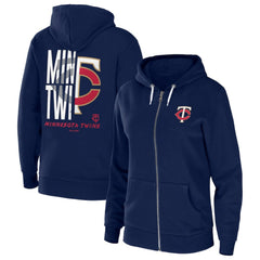 Minnesota Twins WEAR by Erin Andrews Women's Sponge Fleece Full-Zip Hoodie - MLB Hoodies