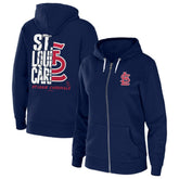 St. Louis Cardinals WEAR by Erin Andrews Women's Sponge Fleece Full-Zip Hoodie - MLB Hoodies