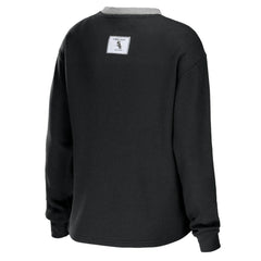 Chicago White Sox WEAR by Erin Andrews Women's Waffle Henley Long Sleeve T-Shirt - MLB T-shirts