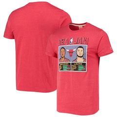 Heathered Red DeMar DeRozan/Zach LaVine Chicago Bulls Homage NBA Jam Tri-Blend T-Shirt sale | NBA