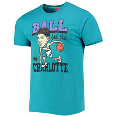 Heathered Teal LaMelo Ball Charlotte Hornets Homage Caricature Tri-Blend T-Shirt | NBA