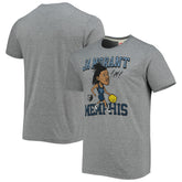 Heathered Gray Ja Morant Memphis Grizzlies Homage Caricature Tri-Blend T-Shirt | NBA