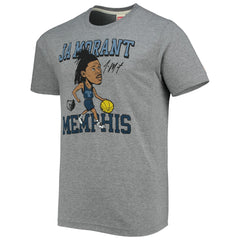 Heathered Gray Ja Morant Memphis Grizzlies Homage Caricature Tri-Blend T-Shirt | NBA