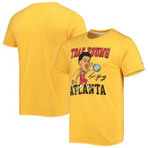 Gold Trae Young Atlanta Hawks Homage Caricature Tri-Blend T-Shirt | NBA