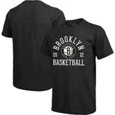 Heathered Black Brooklyn Nets Majestic Threads Ball Hog Tri-Blend T-Shirt | NBA