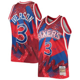 Red Allen Iverson Philadelphia 76ers Hardwood Classics 1996/97 Hyper Hoops Swingman Jersey | NBA