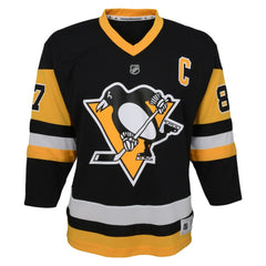 Sidney Crosby Pittsburgh Penguins Youth Captain Patch Home Replica Player Jersey - NHL Jerseys