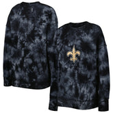 New Orleans Saints MSX by Michael Strahan Women's Bailey Tie-Dye Tri-Blend Pullover Sweatshirt | NFL US