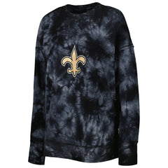 New Orleans Saints MSX by Michael Strahan Women's Bailey Tie-Dye Tri-Blend Pullover Sweatshirt | NFL US