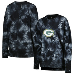 Green Bay Packers MSX by Michael Strahan Women's Bailey Tie-Dye Tri-Blend Pullover Sweatshirt | NFL Discount