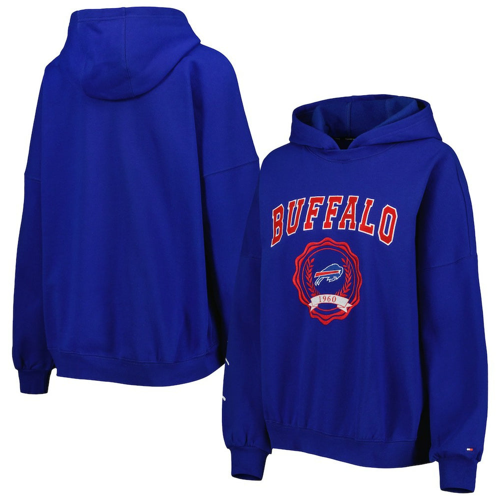 Buffalo Bills Tommy Hilfiger Women's Becca Drop Shoulder Pullover Hoodie | NFL Hot