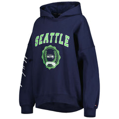 Seattle Seahawks Tommy Hilfiger Women's Becca Drop Shoulder Pullover Hoodie | NFL On sale
