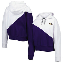 Baltimore Ravens DKNY Sport Women's Bobbi Color Blocked Pullover Hoodie | NFL On sale