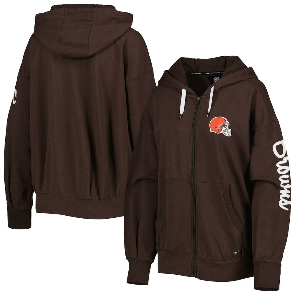 Cleveland Browns MSX by Michael Strahan Women's Emerson Lightweight Full-Zip Hoodie | NFL On sale