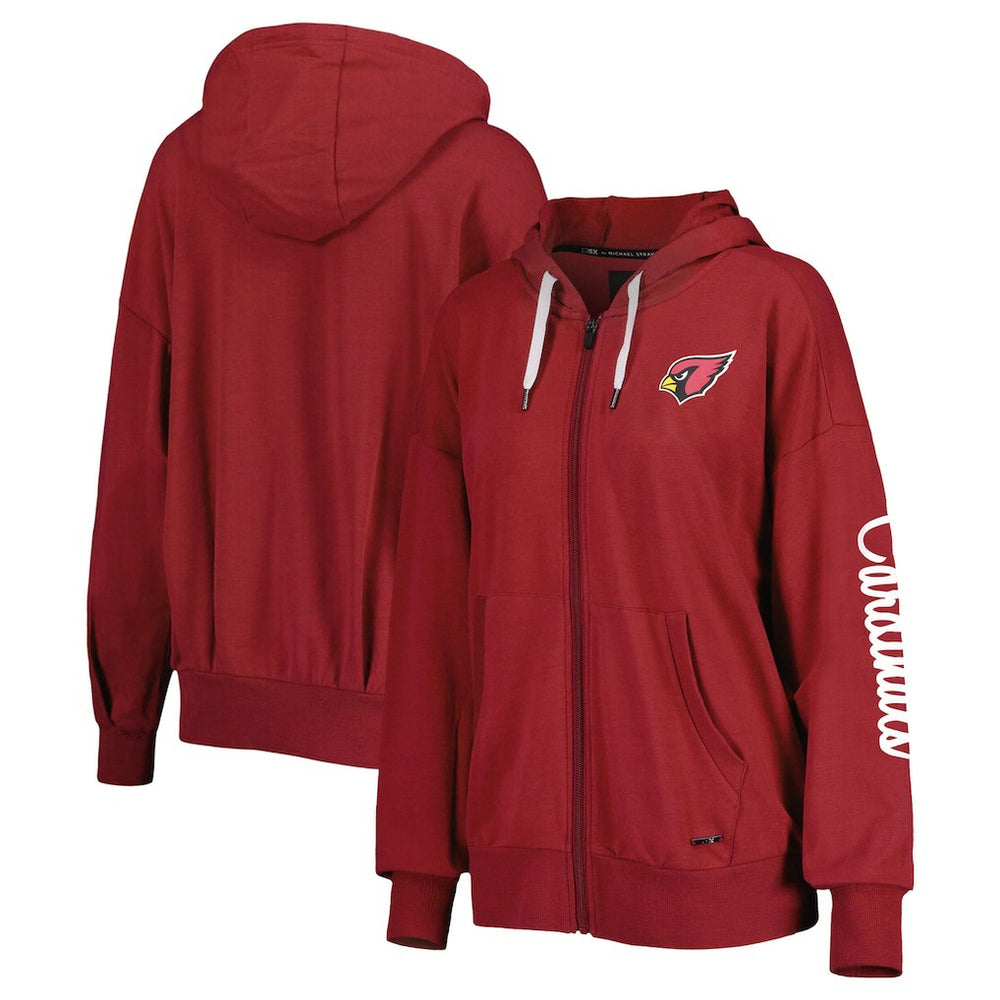 Arizona Cardinals MSX by Michael Strahan Women's Emerson Lightweight Full-Zip Hoodie | NFL Outlet