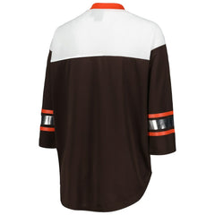 Cleveland Browns G-III 4Her by Carl Banks Women's Double Team 3/4-Sleeve Lace-Up T-Shirt | NFL Outlet