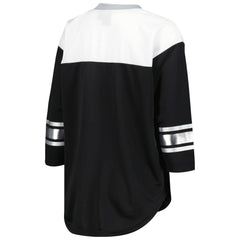 Las Vegas Raiders G-III 4Her by Carl Banks Women's Double Team 3/4-Sleeve Lace-Up T-Shirt | NFL New