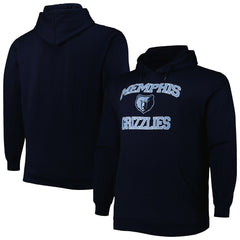 Navy Memphis Grizzlies Big & Tall Heart & Soul Pullover Hoodie | NBA