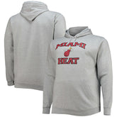 Heathered Gray Miami Heat Big & Tall Heart & Soul Pullover Hoodie | NBA