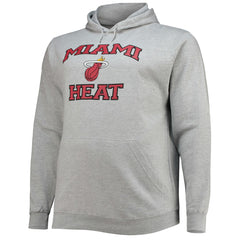 Heathered Gray Miami Heat Big & Tall Heart & Soul Pullover Hoodie | NBA